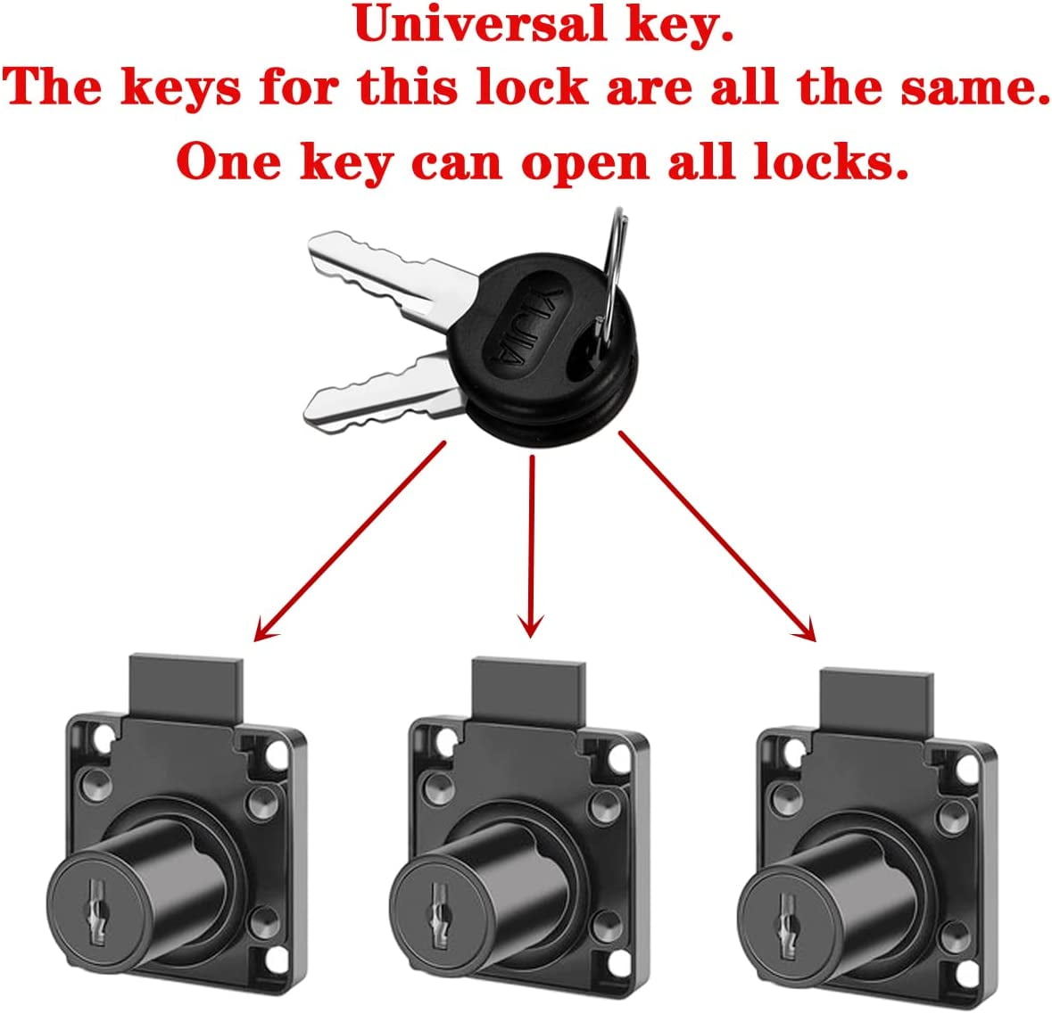Desk Lock + Door Puncher Set Drawer Lock Letter Box Lock Door Lock Model  CT-138-22 Door Opener Diameter 0.75 inch / 20MM Suitable for Door Panel
