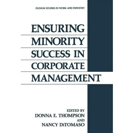 Springer Studies in Work and Industry Ensuring Minority Success in Corporate Management (Paperback)
