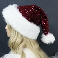 thumbnail image 3 of Gorro de Papá Noel, Gorros de Navidad para Mujeres o Hombres, Gorro de Vacaciones Suave para Adultos para Suministros de Fiesta de Año Nuevo de Papá Noel, 3 of 5