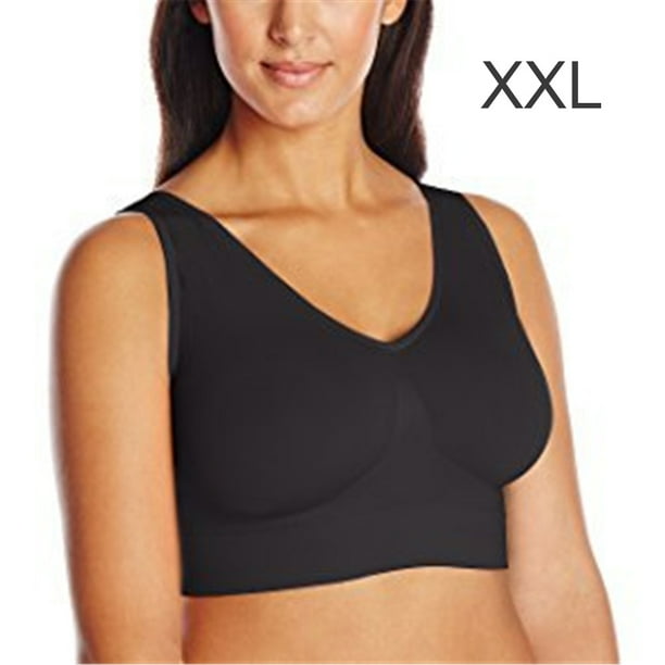 Sujetador sin costuras Wireless Hacer subir Lingerie Plus Size Yoga Sport Underwear, Negro, XXL Eigraketly AP002554-08