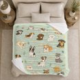 thumbnail image 4 of Playful Watercolor Dog Breed Scene Mint Green, Playful Pet Portrait Pattern, Warm Flannel Blanket for Living Room and Reading Nook, Dog Moms Friendship Gift, Pet Lover Home Decor, 4 of 7