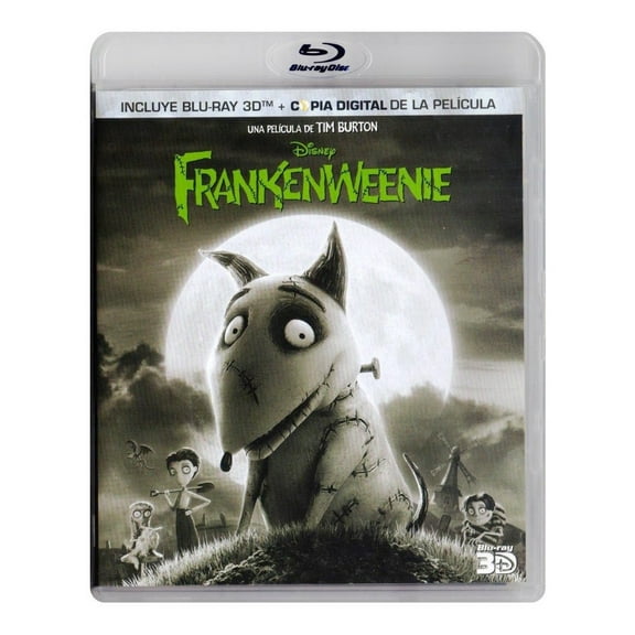 Película Blu-ray 3D Disney Frankenweenie Tim Burton