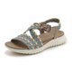 thumbnail image 2 of Sandalias Tejido Bohemio Correa Ajuste para Mujeres La Playa Verano (caqui 41), 2 of 9
