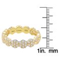 thumbnail image 4 of SL Collection Golden Sterling Silver Cubic Zirconia Floral Anniversary Ring - Yellow, 4 of 4