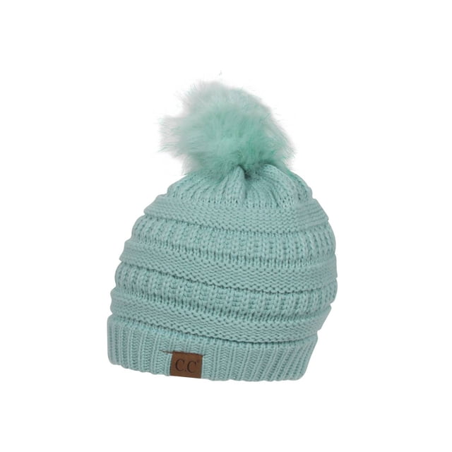 Gravity Threads Bonnet Tricoté à Pompons - Menthe