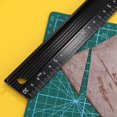 thumbnail image 1 of Regla de aluminio con empuñadura elevada, regla de corte, regla de seguridad para manualidades de Metal para medición de longitud (1 pieza, negro), 1 of 2