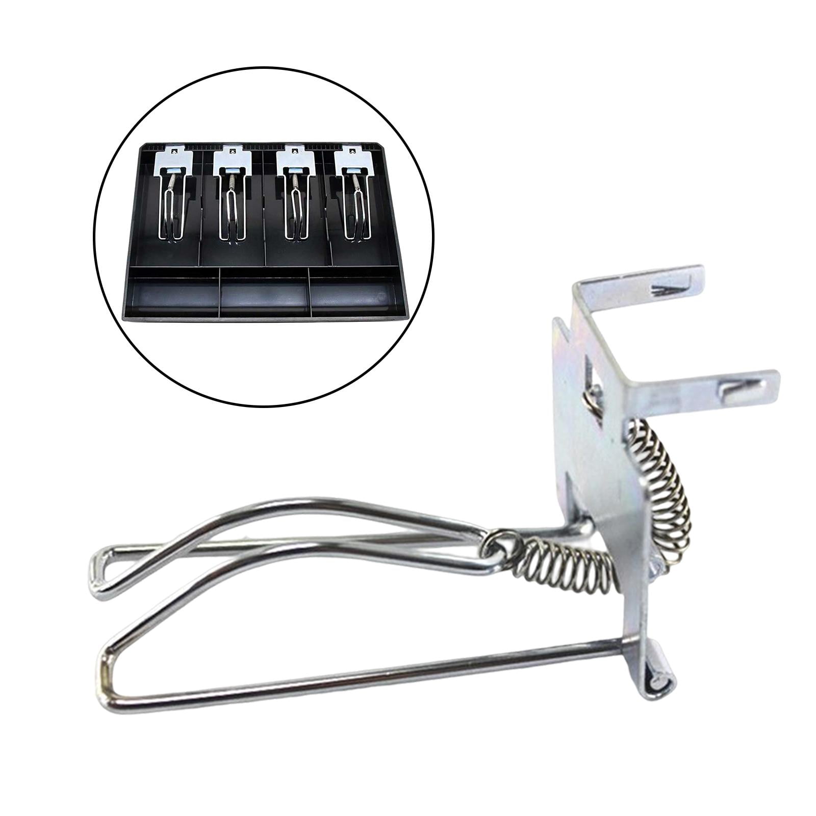 Cash Box Insert Tray Clip, for Petty Cash Money Storage Box Metal Clip