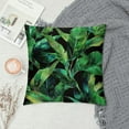 thumbnail image 2 of Nawypu  Tropical Green Leaves Pillow Covers 18x18 Palm Leaf Decorative Pillow Cases for Sofa Couch Home Decor, 2 of 5
