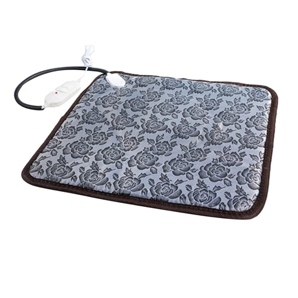Almohadilla térmica para perros y gatos con cable de acero. Alfombrilla térmica ajustable para perros. Almohadilla térmica para mantas y casetas (color flor).