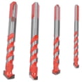 thumbnail image 4 of Juego de brocas Broca de acero fácil de usar para perforar azulejos Ladrillos de brocas para vidrio Bloques de ceniza para perforar madera Plásticos duros Cemento Fugacal Otros, 4 of 8