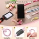 thumbnail image 3 of Correa para muñeca de teléfono, cordón trenzado para teléfono celular rosa, llavero colorido para accesorios de bolso de mujeres, rosa/gris, 3 of 7