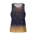 thumbnail image 4 of Fotbe Gold Black Glitter Pattern Men's Quick Dry Workout Tank Top Gym Muscle Tee Fitness Bodybuilding Sleeveless T Shirt Breathable Workout Shirt-Medium, 4 of 9