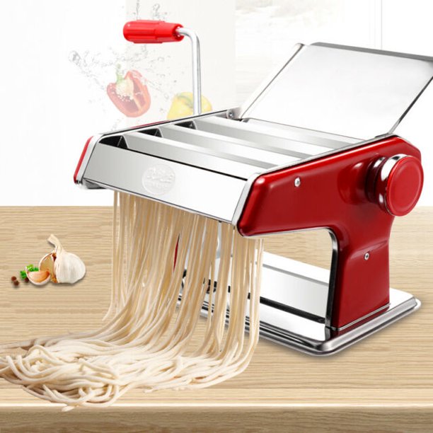 Stainless Steel Manual Pasta Maker Machine With Adjustable Thickness