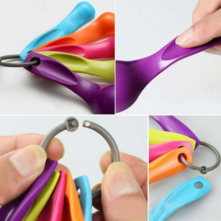Color Measuring Spoons, Set Of 5 Measuring Spoons Plastic Kitchen Utensil  Cooking Baking Tool Teaspoon