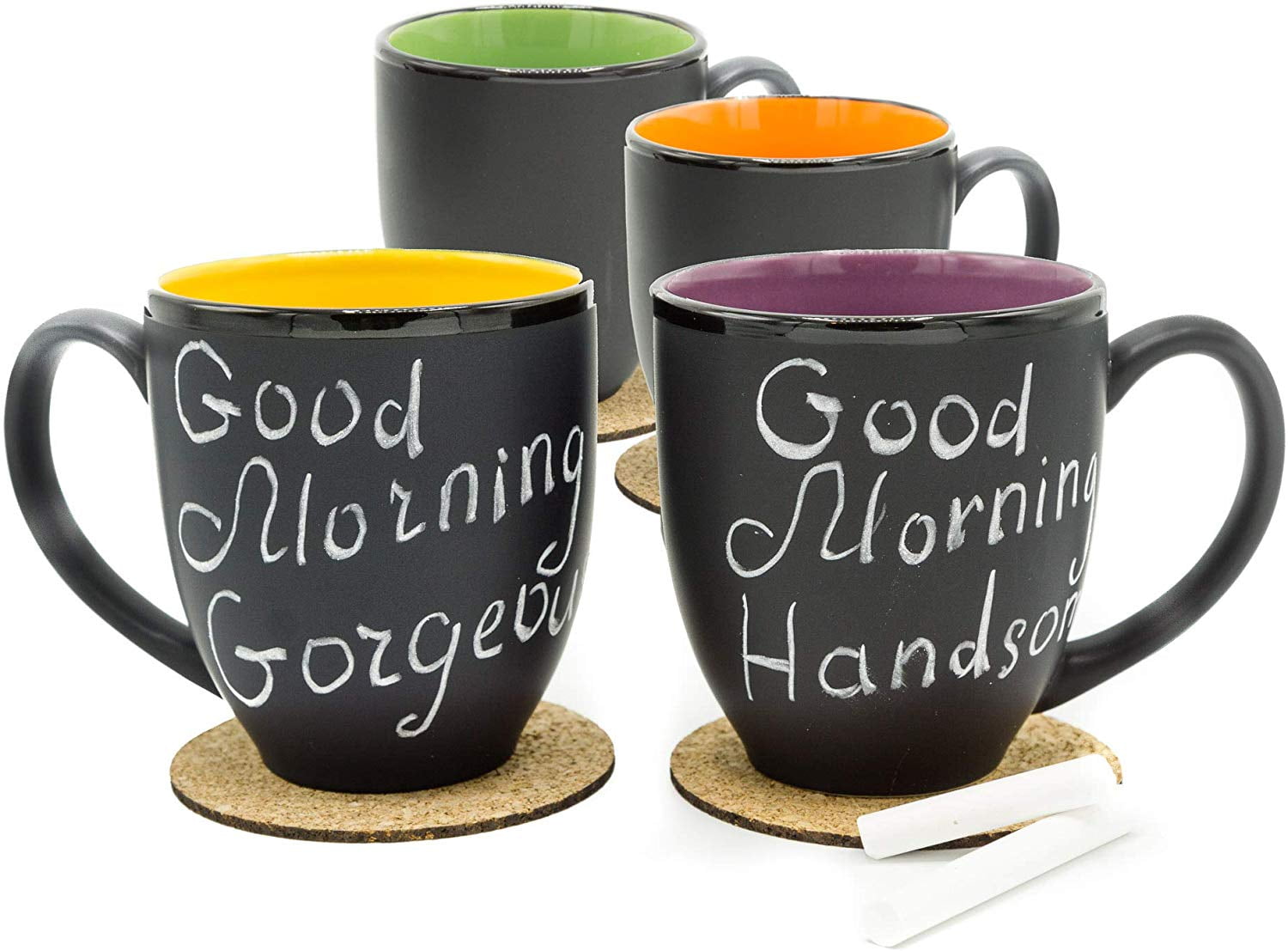 Gaetooely Ceramic Marshmallow Shaped Hot Chocolate Mug Smile Mug Flower Pot 4Pcs/Set