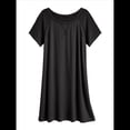 thumbnail image 1 of Camisón de Corta con Cuello Redondo para Mujer Negro XL, 1 of 10