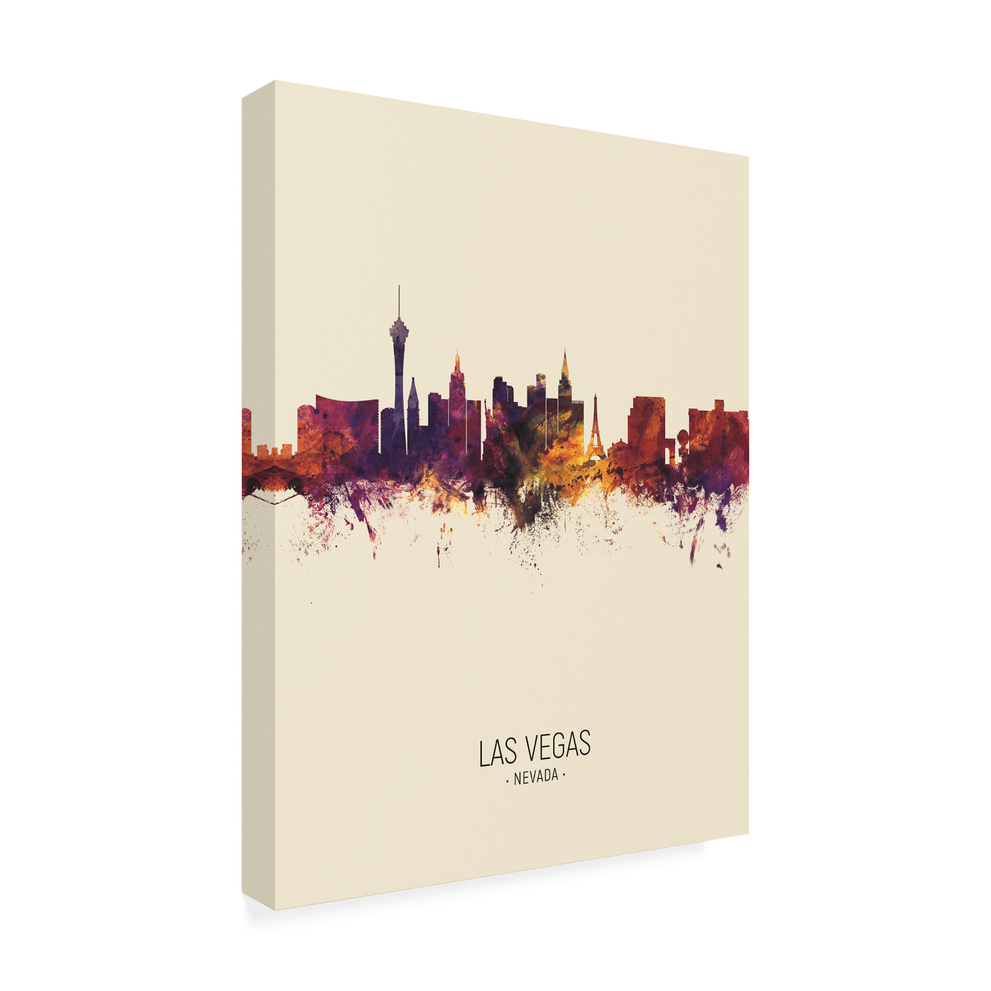 Trademark Fine Art 'Las Vegas Nevada Skyline Portrait III' Canvas Art by Michael Tompsett