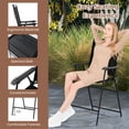 thumbnail image 6 of Gymax 3 PCS Outdoor Bar Stool Set w/ DPC Tabletop Umbrella Hole & Footrest 2 Chairs, 6 of 10