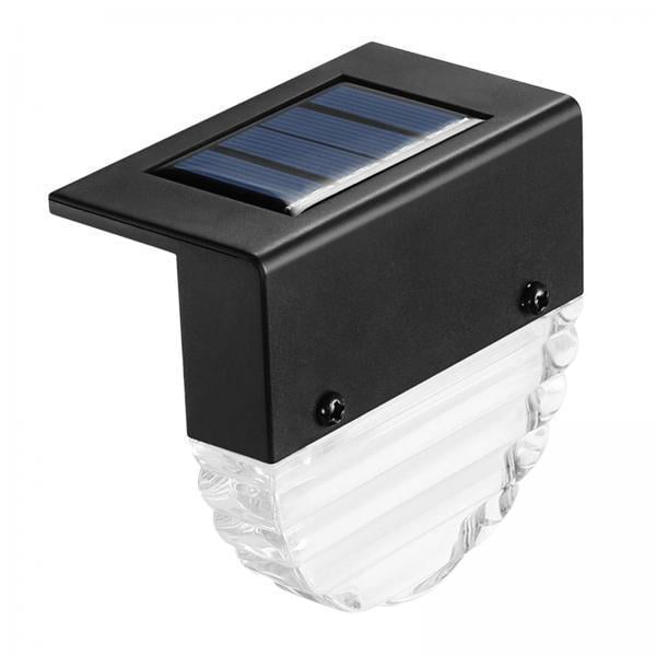 2 Luces Solares LED Para Exteriores, Instalación Para Cubierta, De Jardín shamjiam luz de la escalera