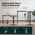 thumbnail image 3 of 55.1 Inch L-Shaped Standing Desk, Large Electric Height Adjustable Ergonomic Home Office Computer Desk with Cable Management, Corner Desk for Home & Office Workstations, Rustic Brown, 3 of 8