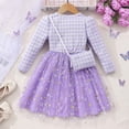 thumbnail image 4 of Mikilon Girls Long Sleeve Dress Kids Fall Peter Pan Collar Uniform Dresses 8-12 Years, 4 of 9