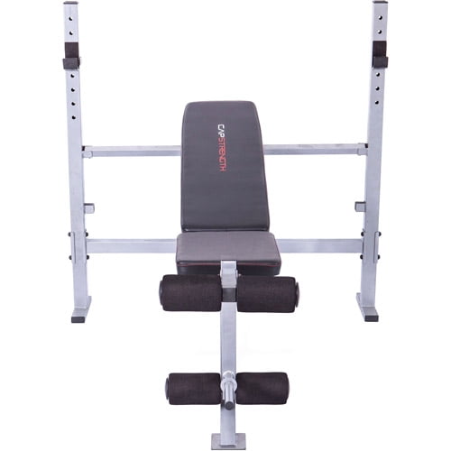 CAP Strength Deluxe Weight Bench with Leg Attachment, Black & Gray