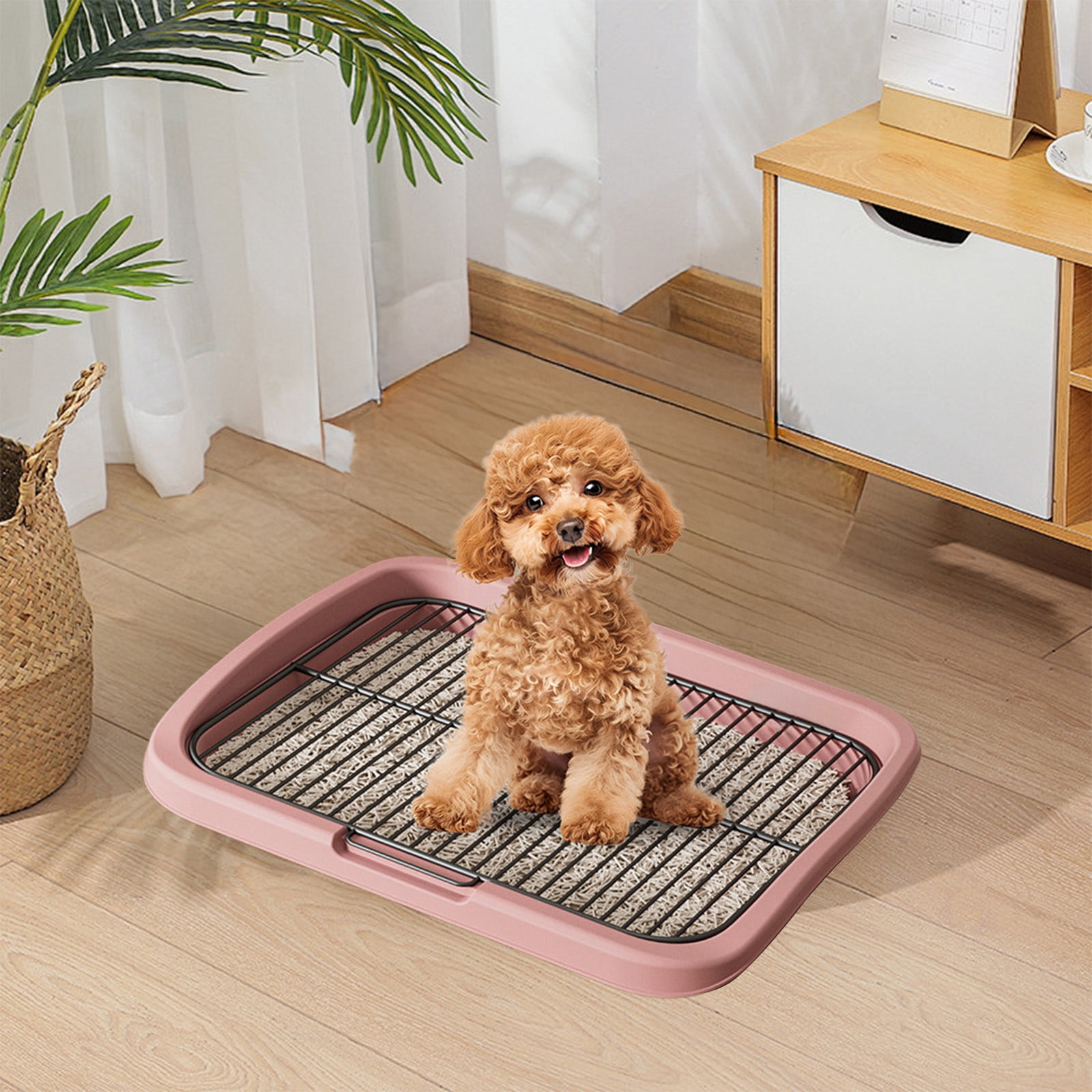 Dog Potty Tray Flat Bottom Pet Toilet Detachable Washable Urine Pad Easy Clean Non Slip Indoor Outdoor Puppy Training Pad Litter Box