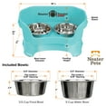 thumbnail image 3 of Neater Pets Neater Feeder Deluxe Mess-Proof Elevated Food & Water Bowls for Medium Dogs, Aquamarine, 3 of 9