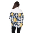 thumbnail image 4 of FORMRS Womens Scarf Winter Soft Long Big Warm Shawls Wrap Tassel Scarves, Beige Plaid Lemon, 4 of 9