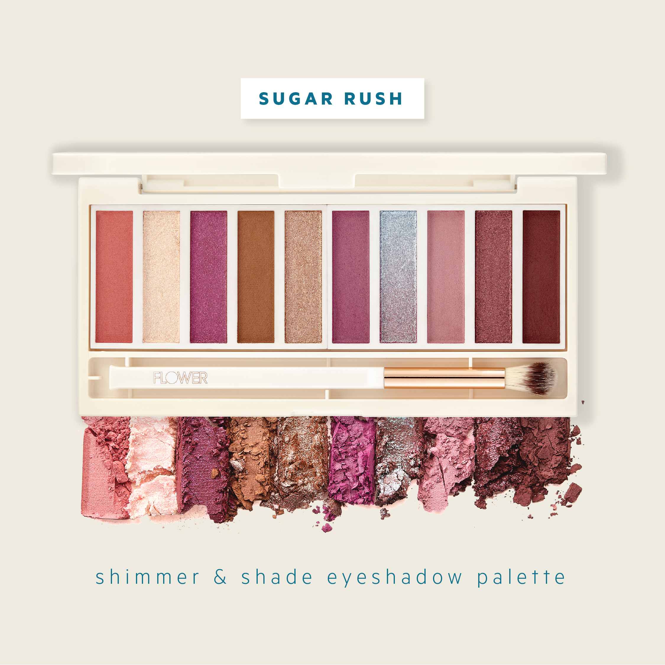 FLOWER Shimmer & Shade Eyeshadow Palette Sugar Rush photo 6