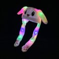 thumbnail image 4 of Gorro de conejo con LED Kuymtek de felpa invierno blanco, 4 of 9
