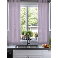 thumbnail image 2 of Purple Solid Color Sheer Curtains 54 Inch Length 2 Panels Set for Living Room/Bedroom, Aesthetics Contemporary Luxury Kitchen Curtains Grommet Semi-Sheer Curtains Drapes Window Treatments 42"x54"x2, 2 of 7