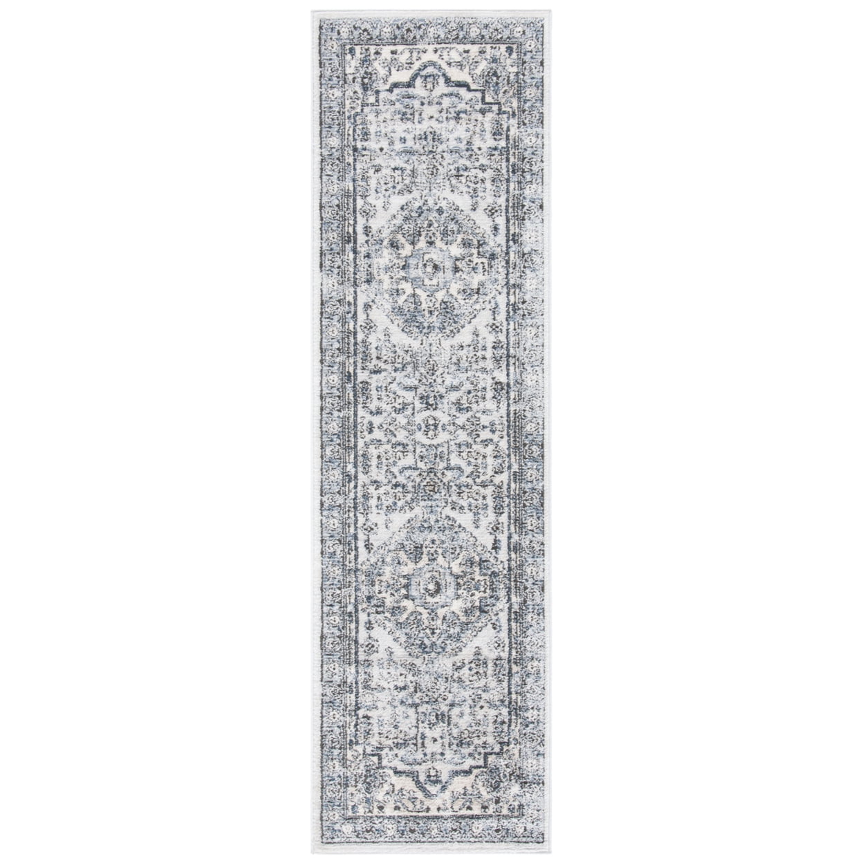 SAFAVIEH Martha Stewart Dacota Oregon Area Rug, Light Blue/Ivory, 5'1" x 7'6"