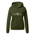 thumbnail image 3 of WILLBEST Sudadera para Mujer, Estilo Casual y A La Moda, con Estampado de Huellas de Gato, Sin Bolsillos y con Cordón Ajustable Mediana, 3 of 3