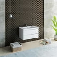 thumbnail image 2 of Fresca Fcb9036-I Tuscany 36" Wall Mounted Single Basin Vanity Set - White, 2 of 8