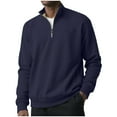 thumbnail image 2 of Yaoyar Warm Shirt Men Lamb Wool Sweatshirt Standing Neck Half Zip Long Sleeve Fashion Versatile Top, 2 of 5