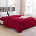 thumbnail image 6 of Solid Duvet Cover, Washed Cotton 173x229cm Single, Soft Brushed Fabric Bedding, Grey Beige Navy, 6 of 6