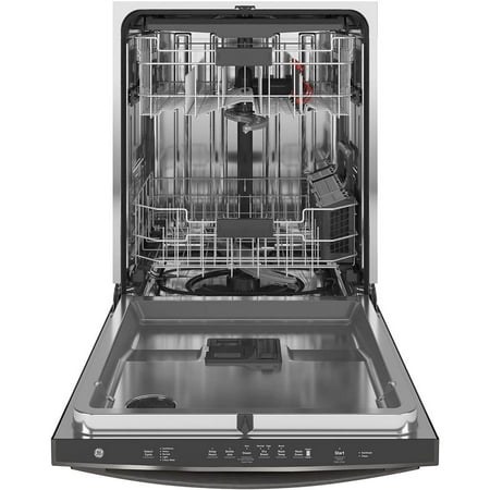 GE - Top Control Built-In Dishwasher with Stainless Steel Tub, 3rd Rack, 46dBA - Black Slate