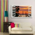 thumbnail image 4 of Window View of Golden Gate Bridge Sunset Canvs Art Fake Open Window Wall Art Golden Gate Bridge Sunset Framed Painting For Livingroom Office Bedroom Ready to Hang, 4 of 6