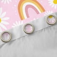 thumbnail image 4 of Homewish Kawaii Floral Daisy Black Out Curtains For Preppy Children Kids,Cartoon Gradient Rainbow Curtains Pack of 2 (42x63 Each),Dreamy Princess Bedroom Curtains,Ultra Soft Home Decor, 4 of 6