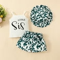 thumbnail image 2 of Winter Saving! Yievot Toddler Baby Girls Summer Shorts Set Letter Camisole Sleeveless Crop Tops + Bowknot Flower Shorts + Hat 3Pcs Girl Outfits 2024 Summer Toddler Outfits on Clearance, 2 of 7