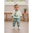 thumbnail image 6 of Miaouyo Toddler Baby Boy Girl 2Pcs Fall Outfits 3 6 12 18 24 Months 2T 3T Long Sleeve Round Neck Duck Embroidery Sweatshirt + Pants Clothes Set, 6 of 9