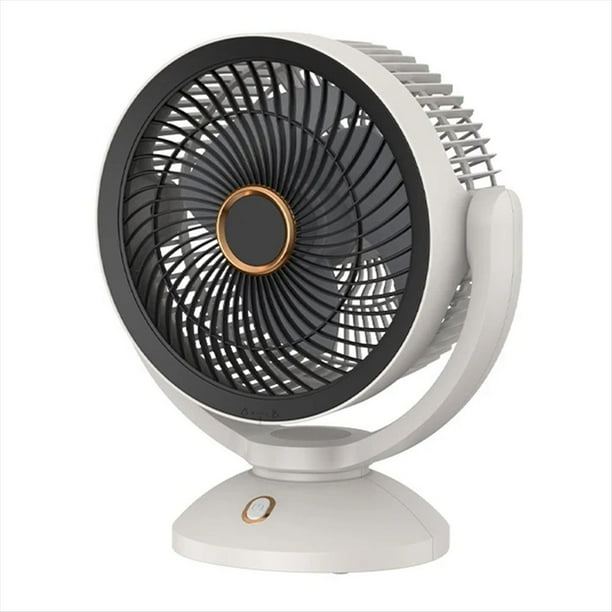 Ventilador Eléctrico de Circulación de Aire USB, Mesa No Recargable, Escritorio, Portátil, Montado en la Pared, Rotación de 360 Grados con Luz