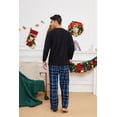 thumbnail image 5 of U2SKIIN Mens Fleece Pajama Pants, Comfy Plaid Lounge PJ Bottoms with Pockets,(Navy-green Plaid,L), 5 of 6
