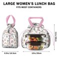 thumbnail image 5 of White Princess Fairy Castle Pattern Drawstring Lunch Bag Women - Drawstring Lunch Bag Insulated for Work Office - Stain-Resistant Large Lunchbags for Women with Multi-Pockets, 5 of 6