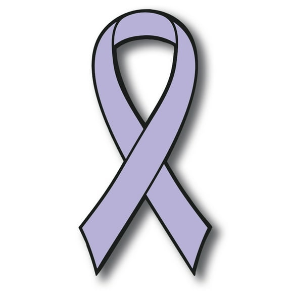 Magnet Me Up Support All Cancer Awareness Lavender Ribbon Magnet Decal, 3.5x7 In, Vinyl Automotive Magnet