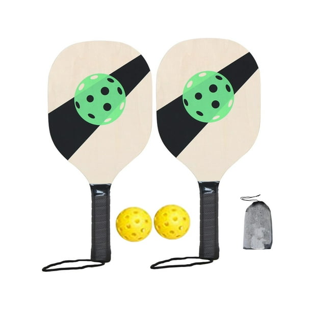 ,Pickleball Wood Paddle Set with Mesh Carry Bag,Kids Wooden ,Portable ...