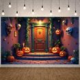 thumbnail image 3 of Spooky Theme Halloween Banner Pumpkin Decoration Skull Design Horror Decor for Halloween Party Home Decoration Outdoor Decor, 3 of 9