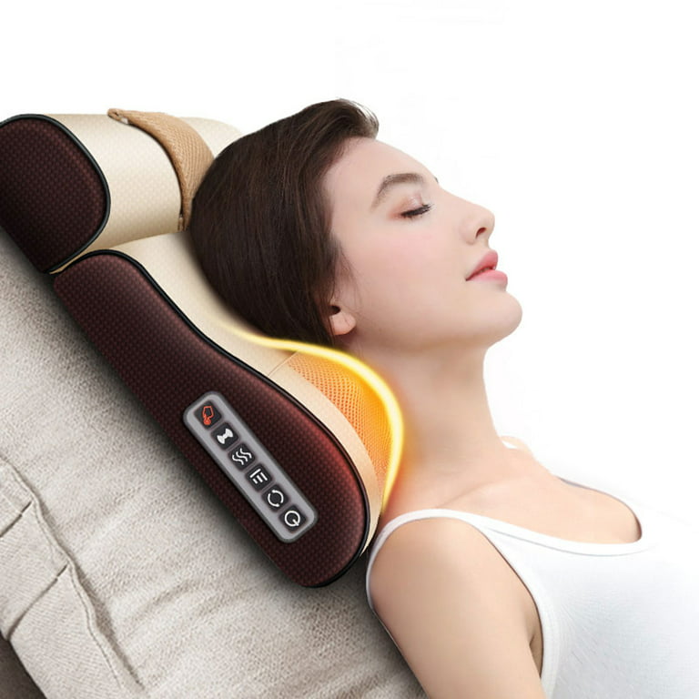 🎄🎁MoCuishle Shiatsu Neck Back Massager Pillow with Heat, Deep Tissue  Kneading Massage for Back, Neck, Shoulder, Leg, Foot, Gift for Men Women  Mom Dad, Stress Relax at Home Office and Car.(BLUE), Health