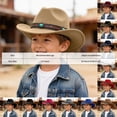 thumbnail image 3 of Gibobby Toddler Cowboy Hat Western Cowgirl Hat 3T 4T 5T 6T 7T 8T Unisex For Boys Girls Kids Classic Ranch Cowboy Hat Outdoor Dress Up Cap,Khaki, 3 of 5
